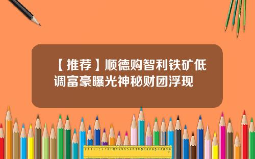 【推荐】顺德购智利铁矿低调富豪曝光神秘财团浮现