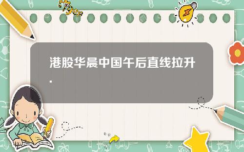 港股华晨中国午后直线拉升.