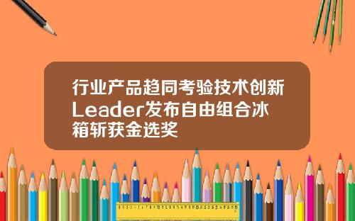 行业产品趋同考验技术创新Leader发布自由组合冰箱斩获金选奖
