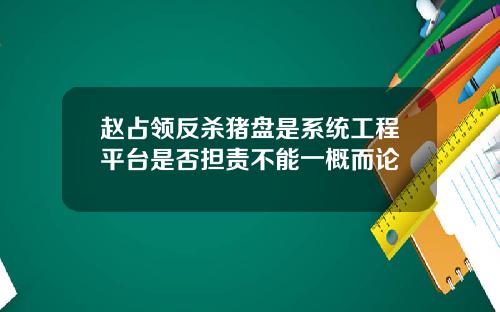 赵占领反杀猪盘是系统工程平台是否担责不能一概而论