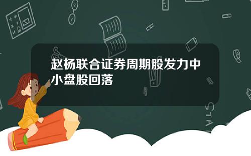 赵杨联合证券周期股发力中小盘股回落