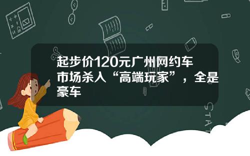 起步价120元广州网约车市场杀入“高端玩家”，全是豪车