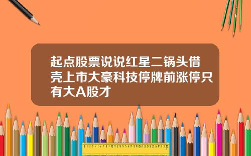 起点股票说说红星二锅头借壳上市大豪科技停牌前涨停只有大A股才