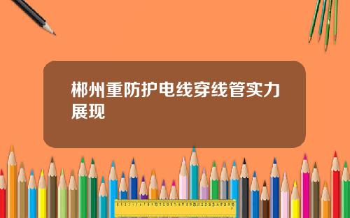 郴州重防护电线穿线管实力展现