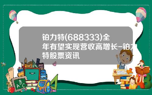 铂力特(688333)全年有望实现营收高增长-铂力特股票资讯