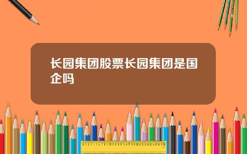 长园集团股票长园集团是国企吗