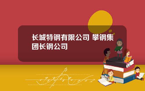 长城特钢有限公司 攀钢集团长钢公司