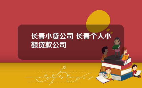 长春小贷公司 长春个人小额贷款公司