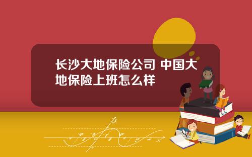 长沙大地保险公司 中国大地保险上班怎么样