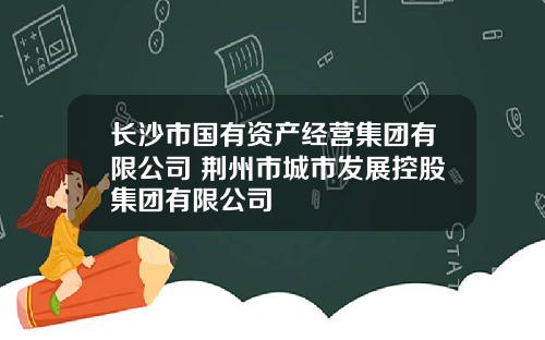 长沙市国有资产经营集团有限公司 荆州市城市发展控股集团有限公司