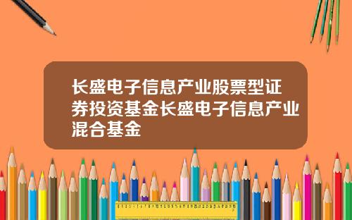 长盛电子信息产业股票型证券投资基金长盛电子信息产业混合基金