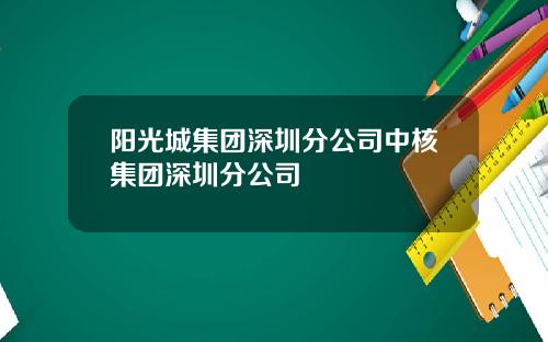阳光城集团深圳分公司中核集团深圳分公司