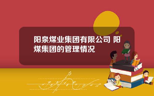 阳泉煤业集团有限公司 阳煤集团的管理情况