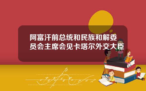 阿富汗前总统和民族和解委员会主席会见卡塔尔外交大臣