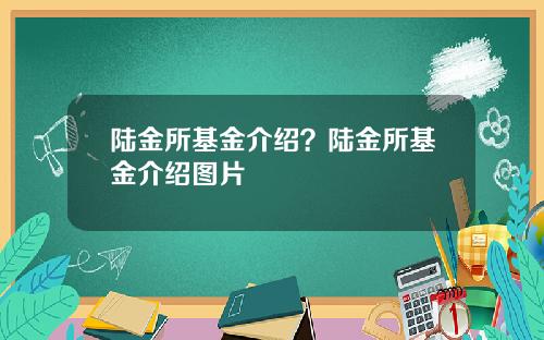 陆金所基金介绍?陆金所基金介绍图片