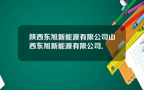 陕西东旭新能源有限公司山西东旭新能源有限公司.