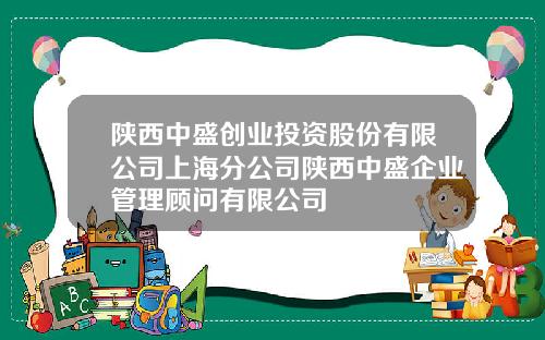 陕西中盛创业投资股份有限公司上海分公司陕西中盛企业管理顾问有限公司