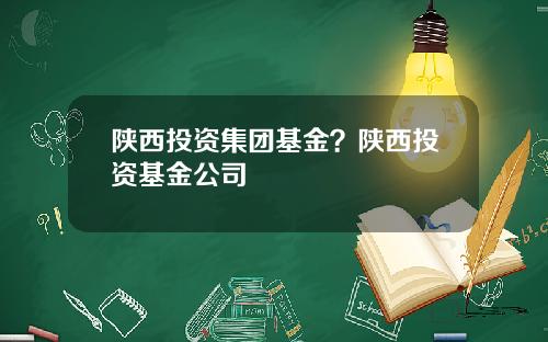 陕西投资集团基金?陕西投资基金公司