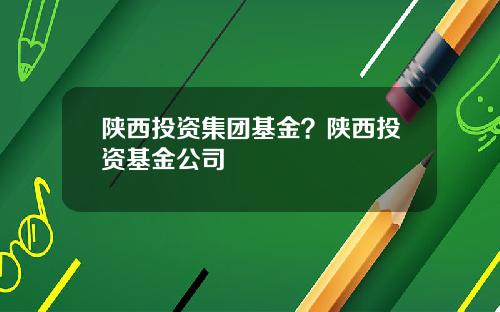 陕西投资集团基金?陕西投资基金公司
