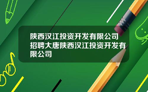 陕西汉江投资开发有限公司招聘大唐陕西汉江投资开发有限公司