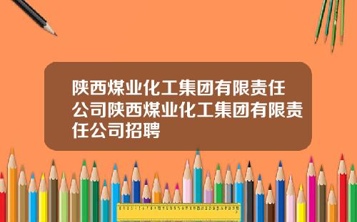 陕西煤业化工集团有限责任公司陕西煤业化工集团有限责任公司招聘