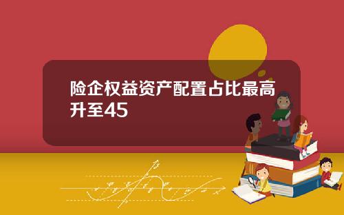 险企权益资产配置占比最高升至45