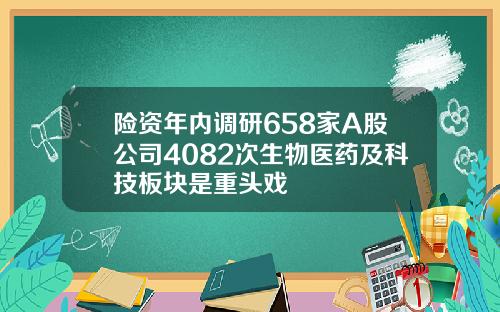 险资年内调研658家A股公司4082次生物医药及科技板块是重头戏