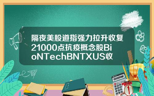 隔夜美股道指强力拉升收复21000点抗疫概念股BioNTechBNTXUS收涨665
