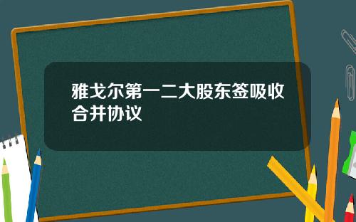 雅戈尔第一二大股东签吸收合并协议