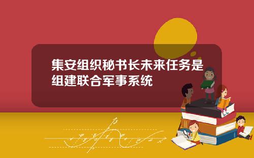 集安组织秘书长未来任务是组建联合军事系统