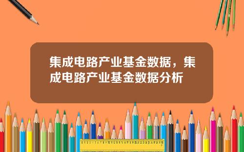 集成电路产业基金数据，集成电路产业基金数据分析