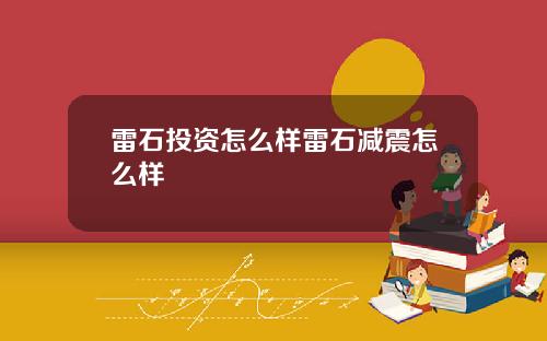 雷石投资怎么样雷石减震怎么样