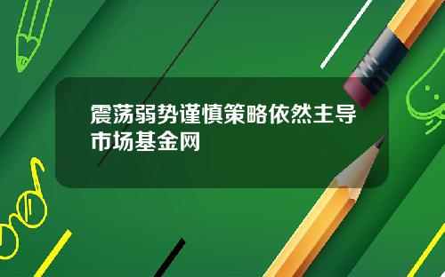 震荡弱势谨慎策略依然主导市场基金网