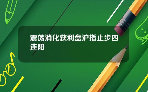 震荡消化获利盘沪指止步四连阳
