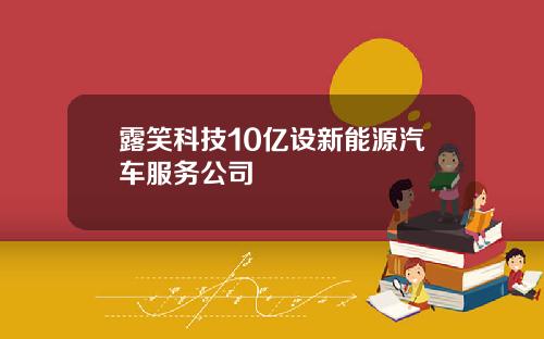 露笑科技10亿设新能源汽车服务公司