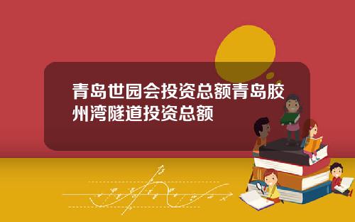 青岛世园会投资总额青岛胶州湾隧道投资总额