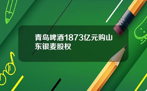 青岛啤酒1873亿元购山东银麦股权