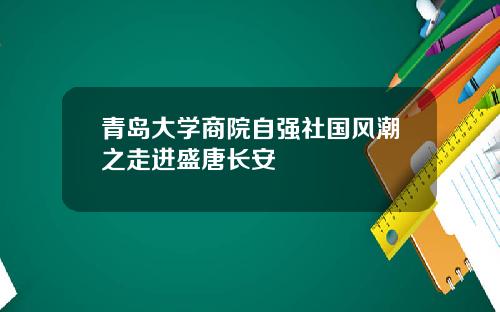 青岛大学商院自强社国风潮之走进盛唐长安