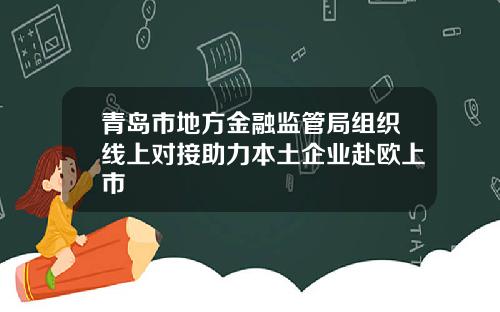 青岛市地方金融监管局组织线上对接助力本土企业赴欧上市