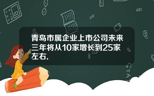 青岛市属企业上市公司未来三年将从10家增长到25家左右.