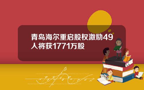 青岛海尔重启股权激励49人将获1771万股