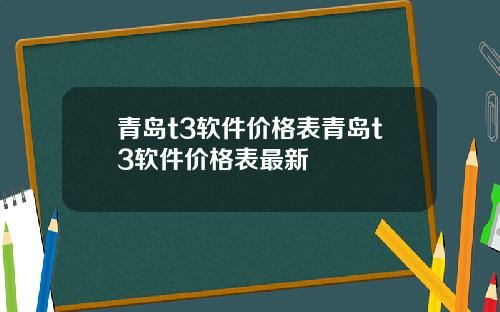 青岛t3软件价格表青岛t3软件价格表最新