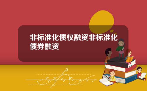 非标准化债权融资非标准化债券融资