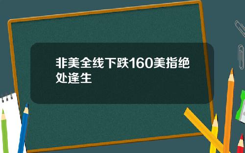 非美全线下跌160美指绝处逢生