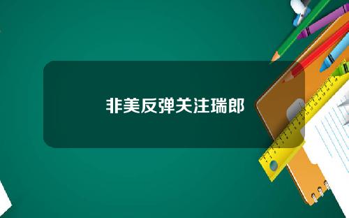 非美反弹关注瑞郎