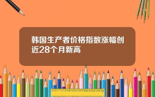韩国生产者价格指数涨幅创近28个月新高