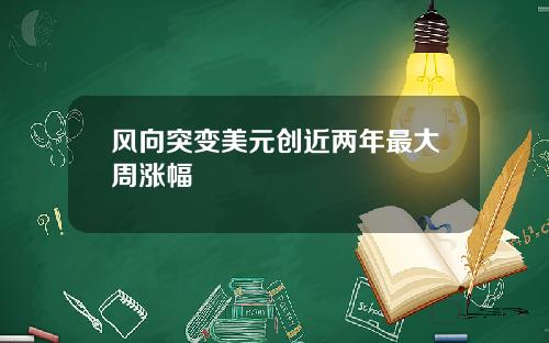 风向突变美元创近两年最大周涨幅