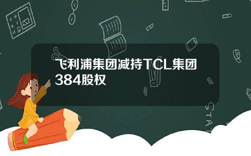 飞利浦集团减持TCL集团384股权