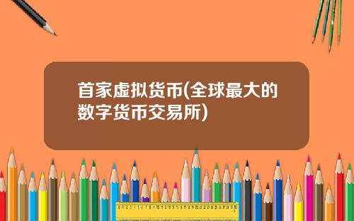 首家虚拟货币(全球最大的数字货币交易所)