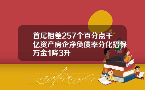 首尾相差257个百分点千亿资产房企净负债率分化招保万金1降3升